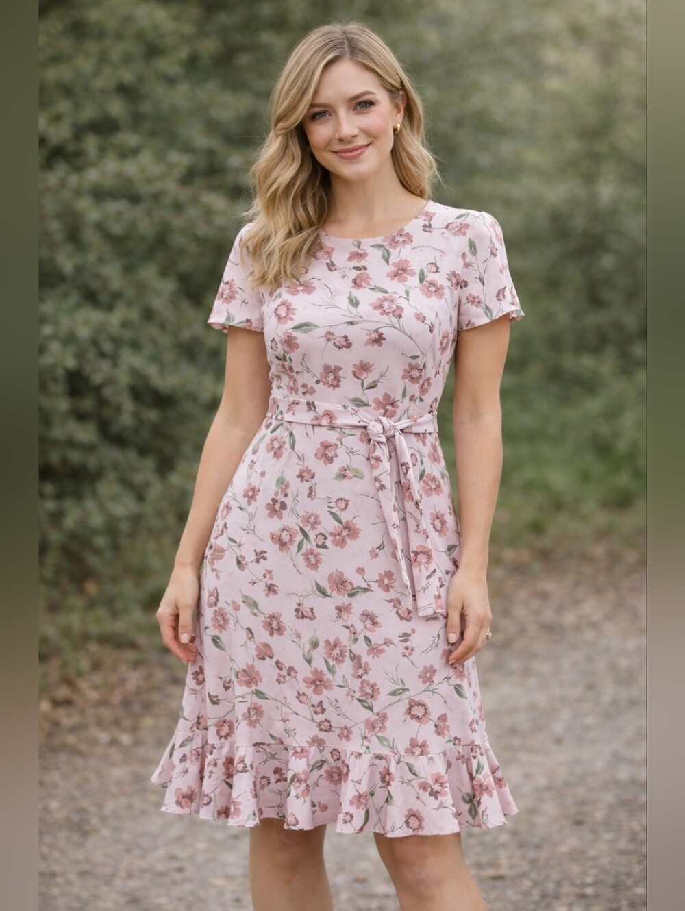 NWT Calvin Klein Pink Floral Dress